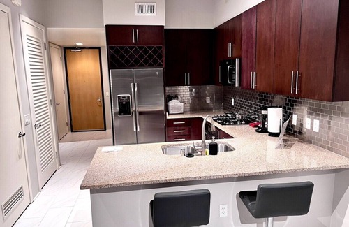 Downtown Las Vegas Condo | Balcony Luxury High Rise Downtown Fremont Casinos