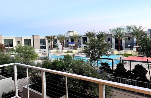 Downtown Las Vegas Condo | Balcony Luxury High Rise Downtown Fremont Casinos