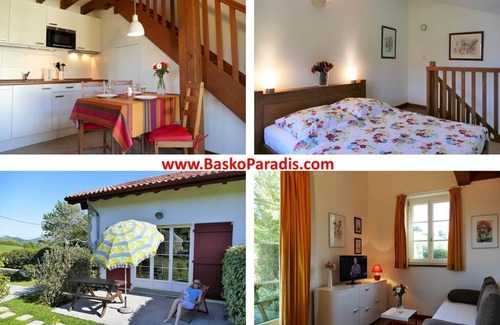 Louhossoa Apartment | BaskoParadis I Eco Gite I Bed 160 I Terrace I Panoramic view I Garden I Donkeys