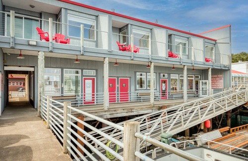 Historic Bayfront Apartment | Bayfront Studio Boasts Bay and Ocean View Spa Tub, Fireplace, and Private Deck!