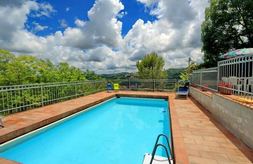 San Severino Marche House | Be delighted by the view from the swimming pool! A well restored house with garden, comforts.and l