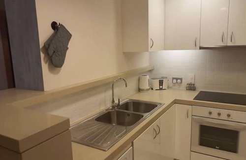 Al Raha Beach Apartment | Beachfront Bliss: Chic 2BR Apartment w Ocean Views
