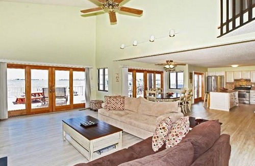 Beach Haven West House | Beautiful Bay Front Home near LBI Jersey Shore with Private Waterfront Dock