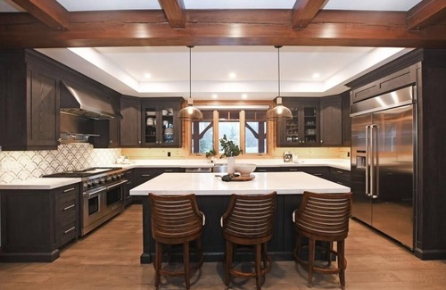 Brock Cabin | Beautiful Custom Log Home nestled on 300 ft beach front