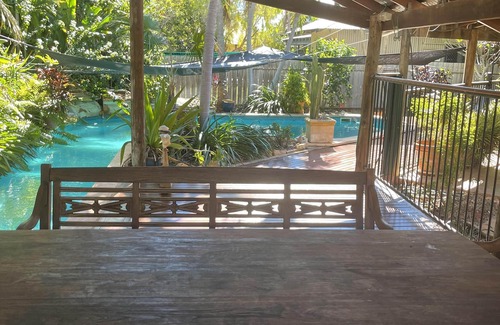 Cable Beach House | Beautiful Family Rammed Earth Bungalow with Tropical Oasis Pool
