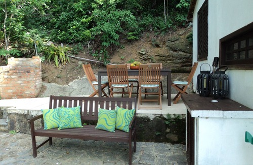 Ilha Grande House | Beautiful house on the coast with balconies, pier, full sea view