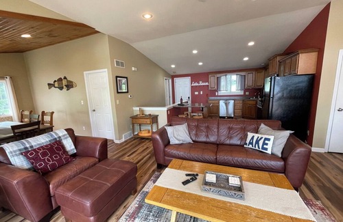 Hustisford House | Beautiful lakefront, Newly Remodeled Lower Level!