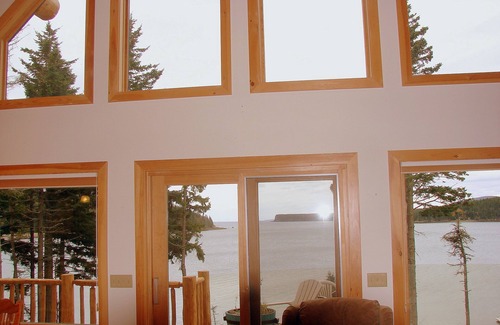 South Gouldsboro House | Beautiful Ocean Views, Large Cabin Home with Floating Dock. Oceanfront, Spacious