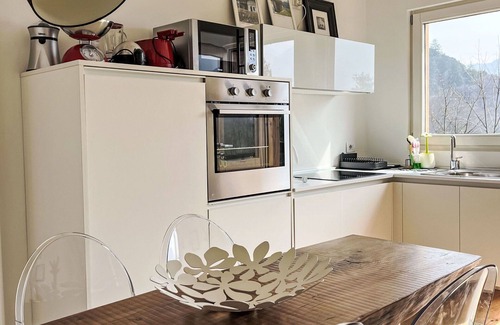 Mezzolago House | Beautiful private villa for 3 guests with WIFI, TV, patio, pets allowed and parking