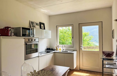 Mezzolago House | Beautiful private villa for 3 guests with WIFI, TV, patio, pets allowed and parking