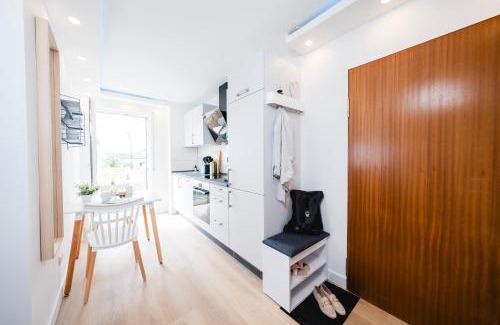 Pforzheim Apartment | BellaBene modernes Studioapartment in zentraler Lage mit Balkon, Arbeitsplatz, Parkplatz