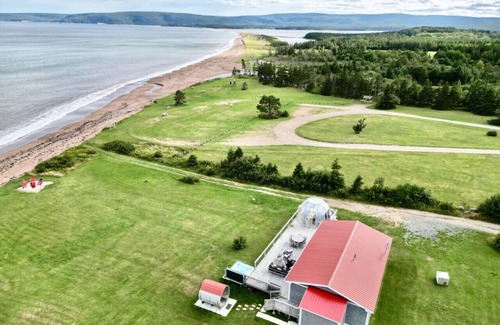 Aspy Bay House | Blissful Beachfront Bungalow. Beach- Hot tub & Sauna-All Weather Dome-Private