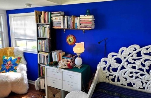 Washtenaw County House | Blue Door Guest House, a tiny rustic haven on the edge of a big field. Pets <3!