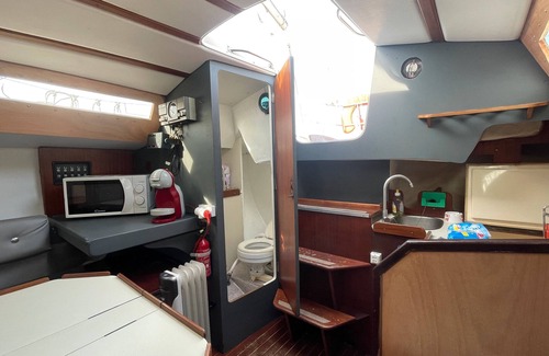Cherbourg-en-Cotentin Boat Rental | Boat 'Voilier Miraflores' with Sea View, Private Terrace and Wi-Fi