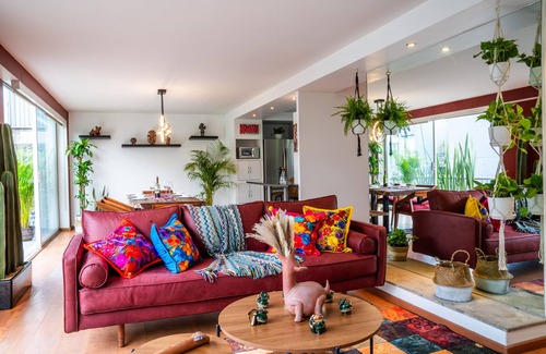 Benito Juarez Apartment | Bohemian Condesa Pent House 3 bedroom Villa with AC