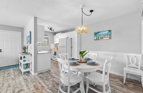 New Smyrna Beach Condo | Bohemian Sunrise - Pool, Fishing, BBQ - South NSB, Quiet - No-drive Beach