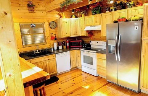Blue Eye Cabin | Branson Missouri Luxury Log Cabin on Quiet Pine Ridge forest above Lake, Jacuuzi