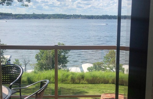Arnolds Park Condo | Bridges Bay Resort LAKEFRONT condo Great Sunsets+Private Deck+ Family Fun!