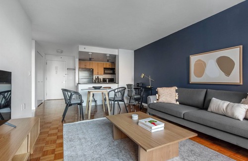 Bowery Apartment | Bright LES 1BR w/Elevator & W/D, nr Green Space, by Blueground