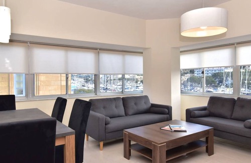 Msida Apartment | Bright Spacious 2 Bedroom With Marina View