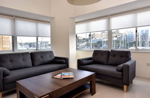 Msida Apartment | Bright Spacious 2 Bedroom With Marina View