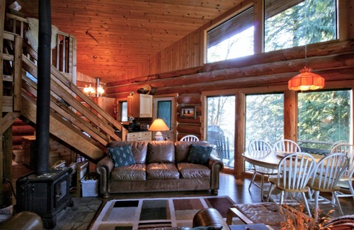 Maple Falls Cabin | Cabin #97 - 'pinecone' Log Cabin at the Lake that is Pet-friendly!