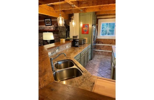Mill Spring Cabin | Cabin Dream is 20 minutes from TIEC. 1 hr. from Biltmore Estate. WC accessible