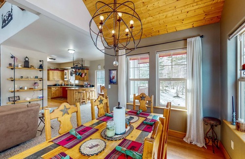 Fishhook House | Cabin near outdoor recreation, fireplace