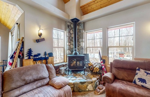 Fishhook House | Cabin near outdoor recreation, fireplace