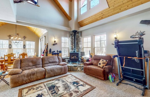 Fishhook House | Cabin near outdoor recreation, fireplace