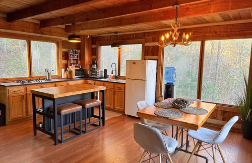 Marshall Cabin | Cabin Retreat Between Marshall and Hot Springs! Firepit, Creek, Pure Bliss!