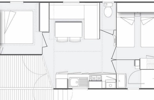 Saint-Aubin-sur-Scie House | Camping Flower Vitamin' **** - Mobile Home Ohara 3 Rooms 4 People