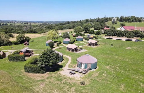 Target RV Rental | Camping maeva Escapades Domaine des Grandes Côtes * - Large Yurt 3 Rooms 6 People Air Conditioned