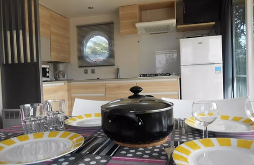 Binic House | Campsite LE PANORAMIC * - MOBILE HOME PANORAMA 25 M2 with covered terrace 4 people