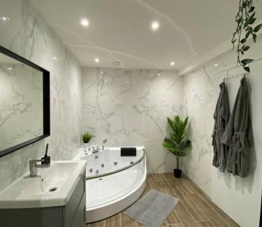 Cuesmes Apartment | Capsule Groovy-Jacuzzi-Sauna-Billard-Netflix- Nintendo Switch & Jeux