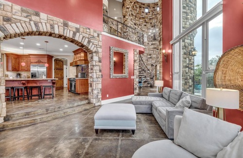 Ramona House | Castle on a hill, breathtaking views, surrounded with pools, trees, and lawn