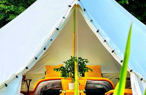 Longtown RV Rental | CAYO ~ RETREAT LUXURY BELL TENT GLAMPING WITH BESPOKE PRIVATE BATHROOM/WETROOMS