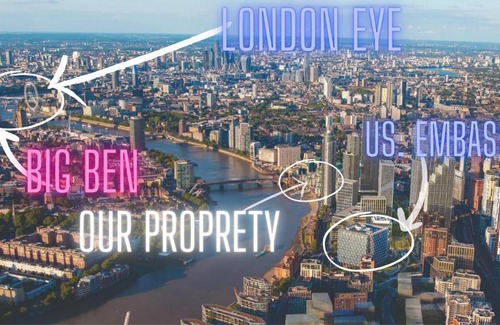 Vauxhall Apartment | Central LONDON 2 Bedroom US EMBASSY London Eye and Riverside view panoramic balcony