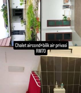 Batu Buruk Ski Chalet | Chalet aircond HSNZ KTCC RM50 OYO homestay RM100 Kakmah roomstay pantai timur guest house Kuala Terengganu
