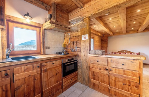 La Giettaz Ski Chalet | Chalet 'Gite Les Clapières - Petite Partie' with Mountain View, Private Terrace and Shared Garden