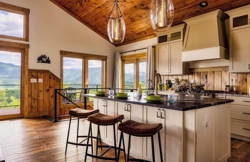 Chalet Village North Cabin | Chalet Village Luxury Cabin w/INSANE Views! Hot Tub! Game Room!