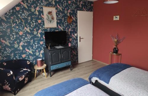 Tourville-la-Campagne House | chambre 2 lits d'une personne