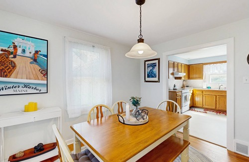 Winter Harbor House | Charming Coastal House with Cozy Living Spaces and Outdoor Firepit