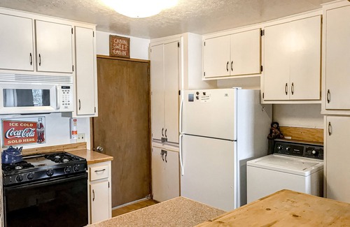 Alpine Village Cabin | Charming dog-friendly mountain getaway w/hot tub, fireplace, W/D, & great views