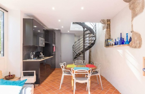 Avranches Apartment | Charming Duplex Loft in Historic Avranches with Private Terrace