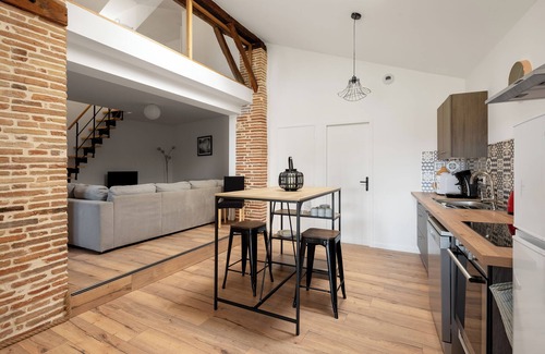 Castelnau-de-Montmiral Apartment | Charming duplex "Castel haut