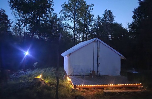 Nipissing RV Rental | Charming Tent with Outdoor Kitchen and Outhouse, 30min drive to North Bay.