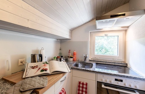 Engadin Scoul Apartment | Chasa Buorcha: Renovated, exceptional 1.5-room penthouse with large panoramic balcony
