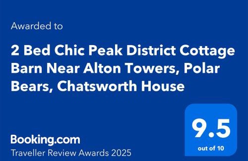 Winkhill House | Chic 2 Bed Peak District Cottage Barn Near Alton Towers, Polar Bears, Chatsworth House