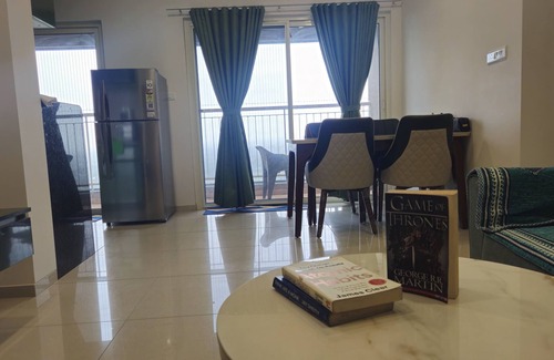 Gandhinagar Apartment | Chic 2-bedroom apartment with fitness room and AC in marvelous GIFT CITY.